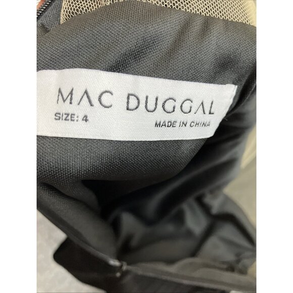 NWT Mac Duggal 20742 Velvet Lace Cut Out Corset Cocktail Dress Lingerie 90s Styl - Picture 4 of 4